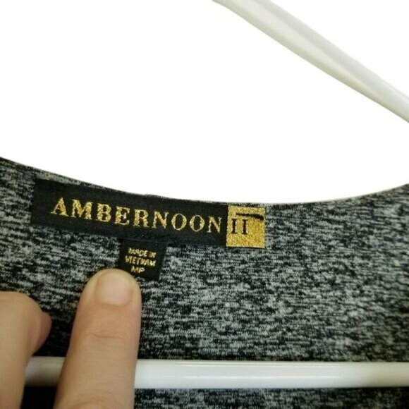Ambernoon II Gray Long Sleeve Maxi Dress With Zipper Front Elastic Waist Medium - Picture 5 of 8